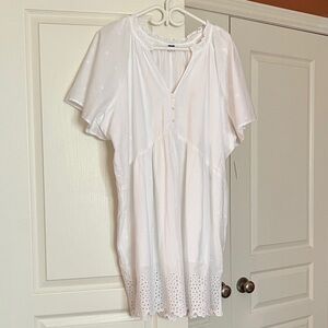 Old Navy White Eyelet Cotton Dress